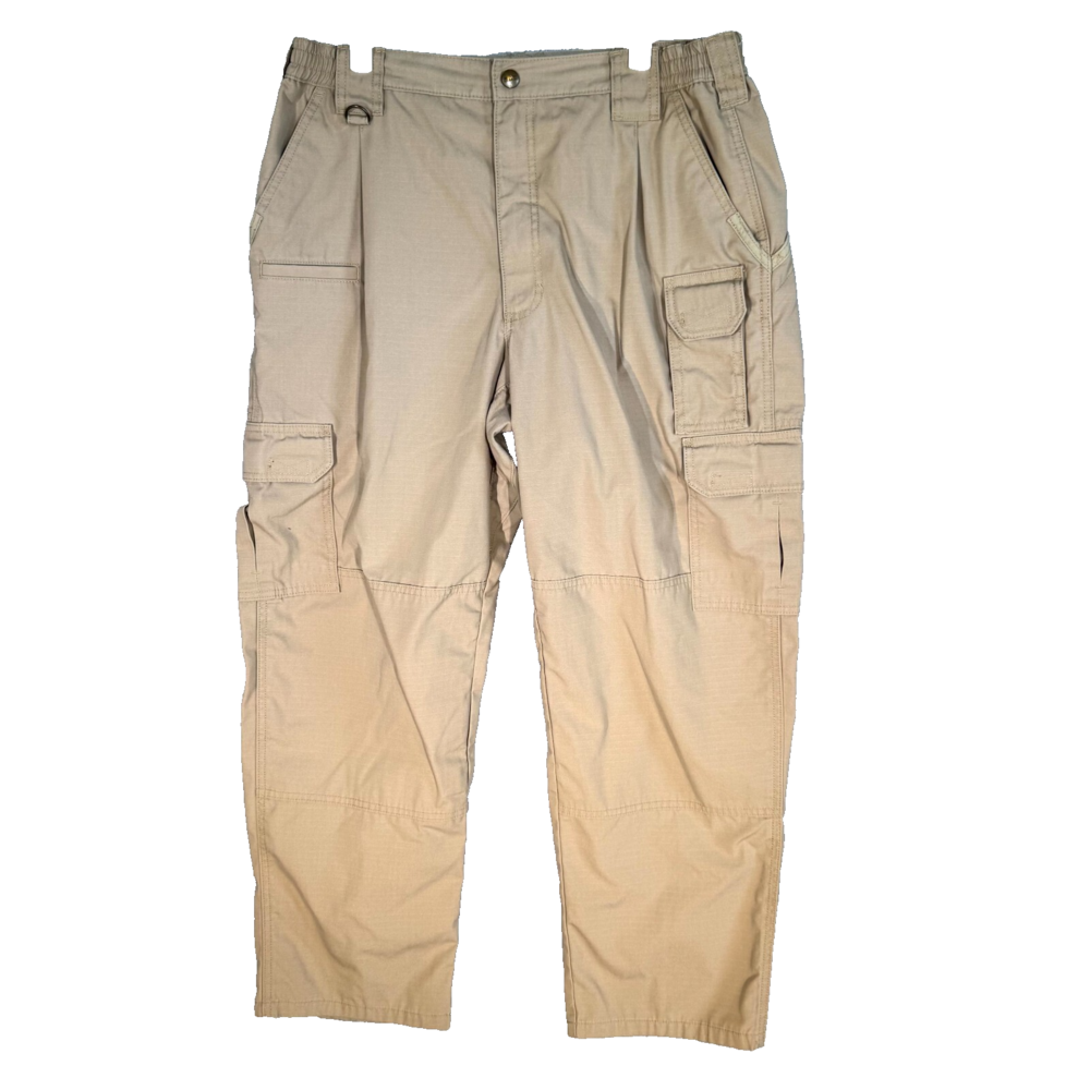 5.11 Tactical Cargo Pants Men's 36x30 Beige Ripstop Double Knee Utility Work